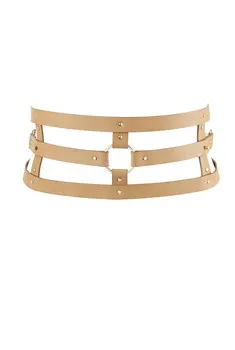 WIDE BELT AND RESTRAINTS - Marron