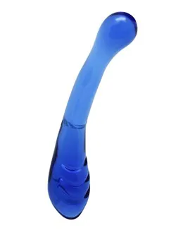GLASS DILDO Goutte blauw