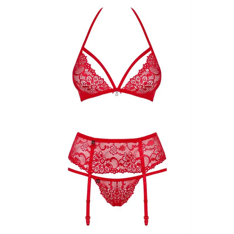 SET ROUGE Ensemble 3 pièces S/M