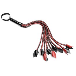 BRAIDED FLOGGER Rouge - noir 2