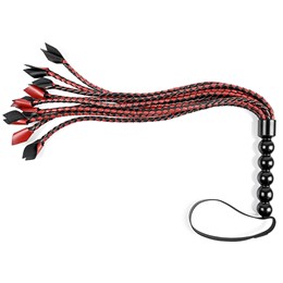 BRAIDED FLOGGER Rouge - noir 3