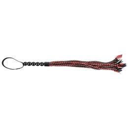 BRAIDED FLOGGER Rouge - noir 4